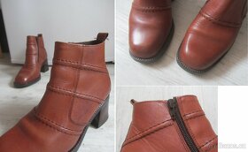 Vintage 90s kožené rezavohnědé boty - 6