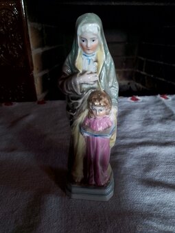 STAROŽITNÁ PORCELÁNOVÁ SOŠKA SVĚTICE S DĚVČÁTKEM - 6