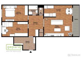 Prodej bytu 3+kk, 88 m²/L, Praha 13 – Stodůlky, ul. Bellušov - 6