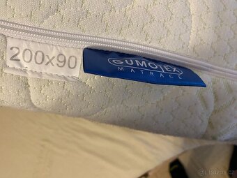 Postel s polohovacím roštem a matrací 90x200 - 6