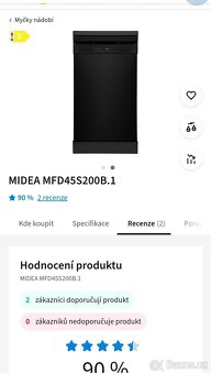 Myčka 45 s automatickým otevíráním dveří TOP stav - 6