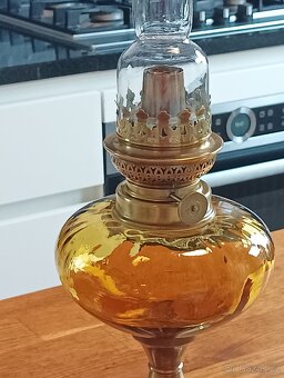 STAROŽITNÁ ART DECO PETROLEJOVÁ LAMPA GAUDARD, 20.–30. LÉTA - 6