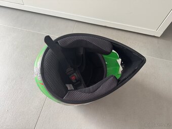 Dětská helma na motorku Mejia Cross světle zelená lesklá S - 6