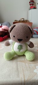 Háčkované hračky, pes, opice, medvídek, ovečka - 6