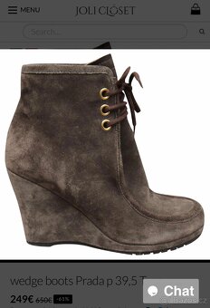 kozene PRADA boty, velikost 37,5 - 6