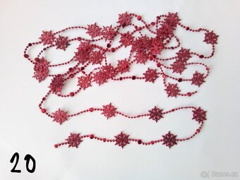 Vánoční ozdoby - staré, vánoční ozdoby, baňky , korálkové - 6