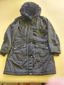 VEL. M Dámský černý delší prošívaný kabát - 6