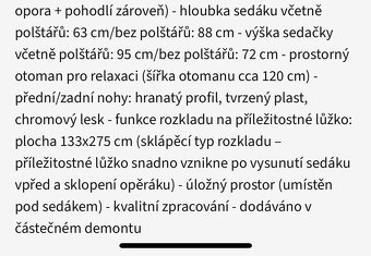 Rohová rozkládací sedačka - 6