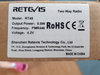 PMR Retevis RT45 - 6