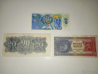 BANKOVKY 20 KČS 1927-1988, 3 RŮZNÉ EMISE, PĚKNÉ STAVY - 6