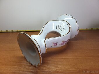 Luxusní porcelánový krásný svícen MZ Stará Role. - 6
