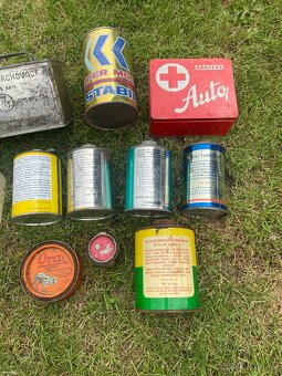 plechovka od oleje stará plechovka olej benzina retro moto - 6