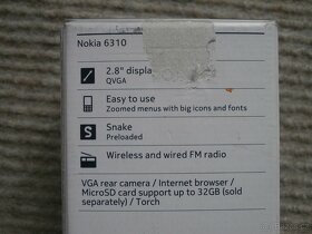 Telefon Nokia 6310 dual SIM, černý, záruční list - 6