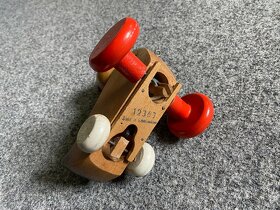 staré hračky dřevěná slepice retro tahací hračka dřevěná - 6
