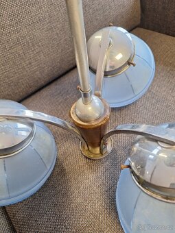 Starožitný lustr Art Deco / funkcionalismus - 6