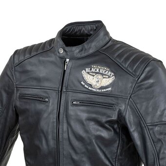 Kožená motobunda W-TEC Black Heart Wings Leather Jacket XL - 6