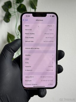 iPhone 13 Pro 256GB stříbrný - 100% baterie - 6