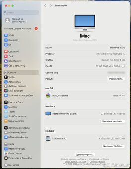 iMac 27” 2019 5K RETINA, 32 GB RAM, 2TB NVMe Flash SSD - 6