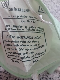 Elektrická nahřívací dečka z chalupy po babičce - 6
