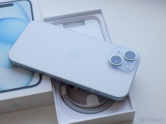 APPLE iPhone 15 128GB Blue - ZÁRUKA 12 MĚSÍCŮ - KOMPLETNÍ - 6