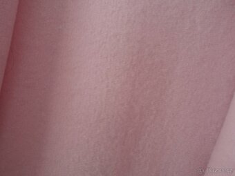 Růžová dlouhá mikina na zip s kapucí - XS, S - 6