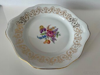 Porcelánový tác Bohemia,zlacený - 6