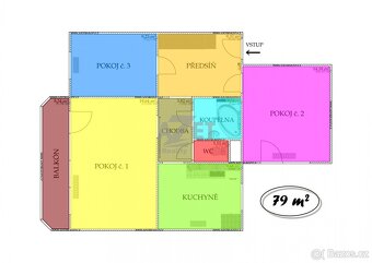 Prodej, byt 3+1, 79 m2, Orlová - Lutyně, ul. Masarykova tříd - 6