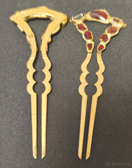 Jehlice do vlasů s granáty. - 6