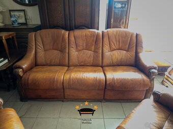 Sedací kožená souprava 3+1+1 -- - 6