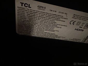 4K smart televize TCL - 108cm - wifi - 43P615 - 6