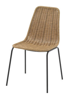 Venkovní designová židle JYSK – ratanový vzhled, kov - 6