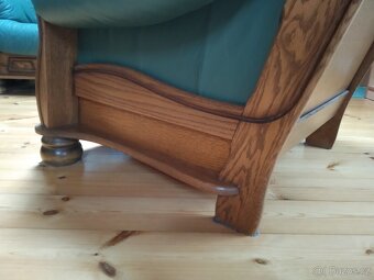 Dubová kožená souprava 3+2+1. - 6