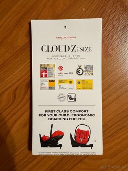 Prodám autosedačku Cybex (vajicko)Nová - 6