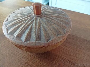 VELKÁ DESIGNOVÁ VINTAGE KUBISTICKÁ BAKELITOVÁ DÓZA - 6