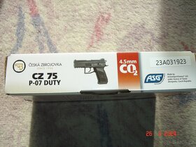 Vzduchová pistole CZ-75 P-07 Duty CO2 cal. 4,5mm   NOVÁ..... - 6