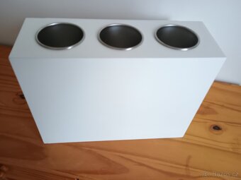 Organizér bílý dřevěný šperkovnice skříňka - 6