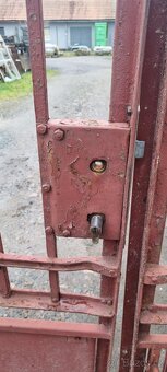 Brána s brankou a železný plot - 6