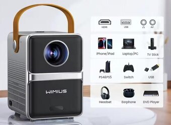 Projektor LCD WiMiUS P61 / podpora Full HD/ WIFI /8000 LUM - 6