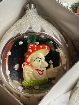 Staré vánoční ozdoby s vlepem - 6