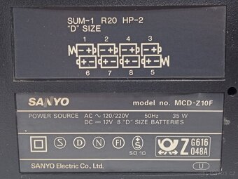SANYO MCD-Z10F - Retro CD kazetový radiomagnetofon - 6