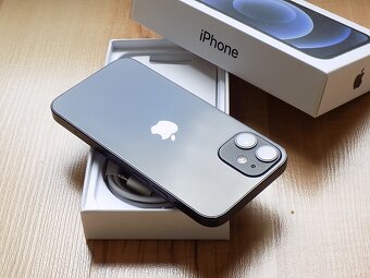  APPLE iPhone 12 mini 128GB Black - ZÁRUKA - TOP - 100%BAT. - 6