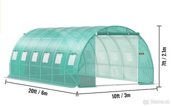 Tunelový pochozí fóliovník 6,1 × 3 × 2,1 m - 6