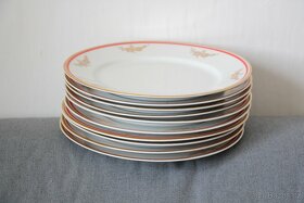 Sada mělkých zlacených vintage talířů - 6