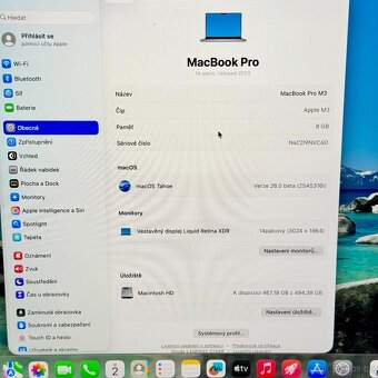 ZÁNOVNÍ APPLE MACBOOK PRO 14” M3/512GB/8GB/BATERIE 100% - 6