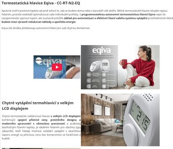 Termostatická hlavice Eqiva - model N, CC-RT-N2-EQ - 6