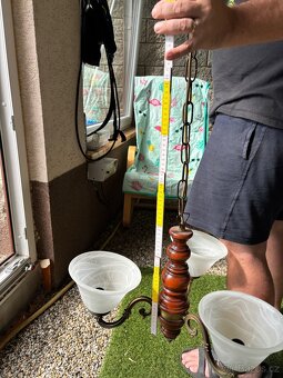 Trojramenný rustikální lustr - 6