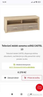 Obývací stěna Sonoma  světlá Castel - 6