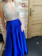 Šaty krásné modré , vel. 36-38 - 6