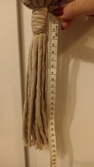Macramé nosič láhve, barva Cappuccino - 6