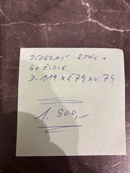 Jídelní stůl se židlemi - 6